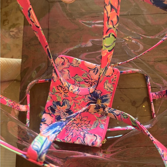 Lilly Pulitzer Kendyl Tote Bag clear with small bag inside - Picture 10 of 10